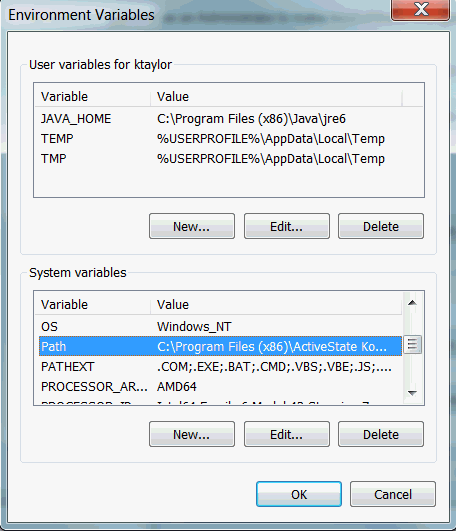 Variáveis de ambiente do Windows