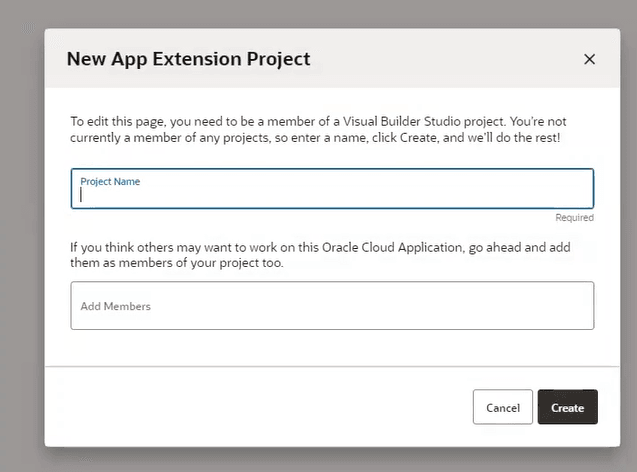 A seguir, descrição de newappextproj.png