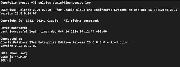 Captura de tela mostrando o acesso SSH ao cliente-prod. Captura de tela mostrando o acesso SSH ao cliente-prod.