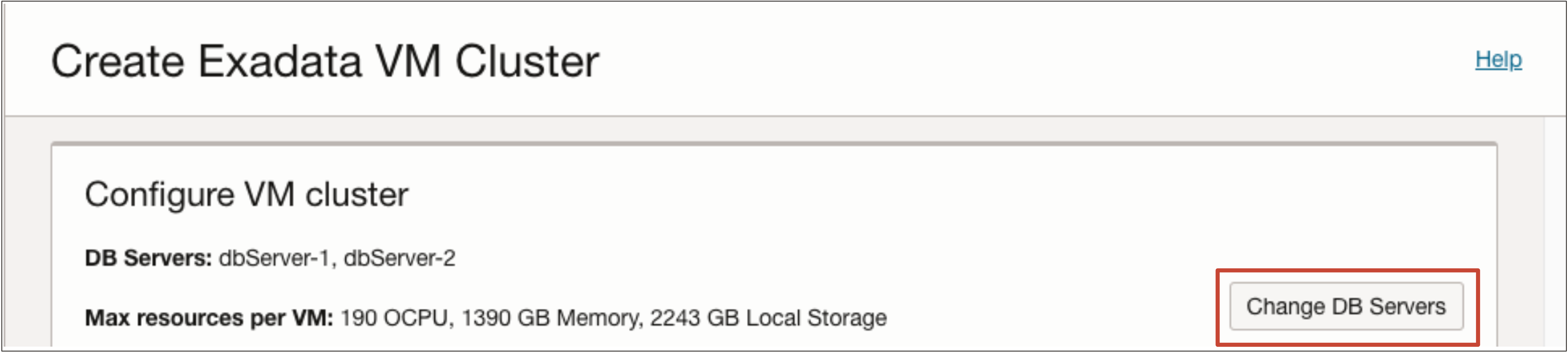 Imagem mostrando Alterar Servidores de BD