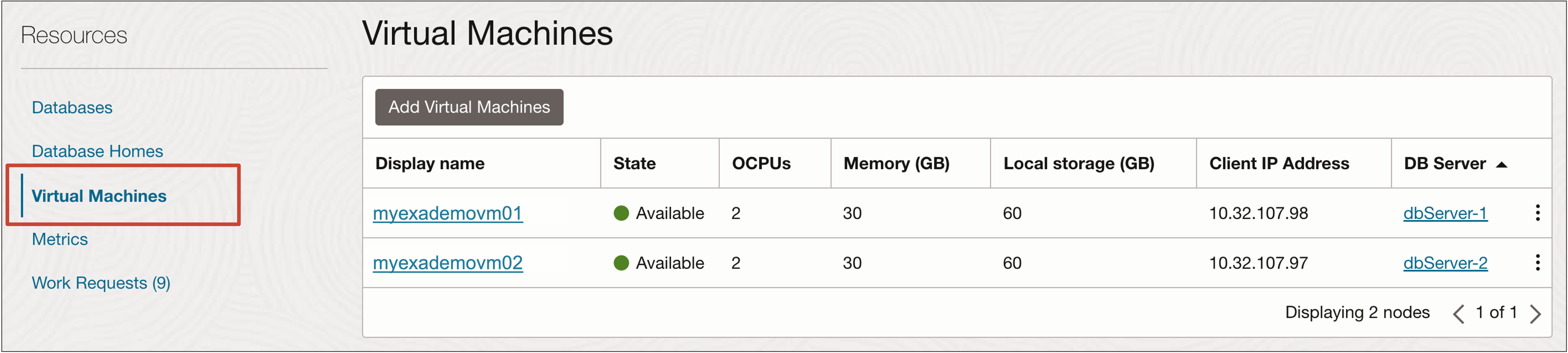 Imagem mostrando Navegando para Máquinas Virtuais