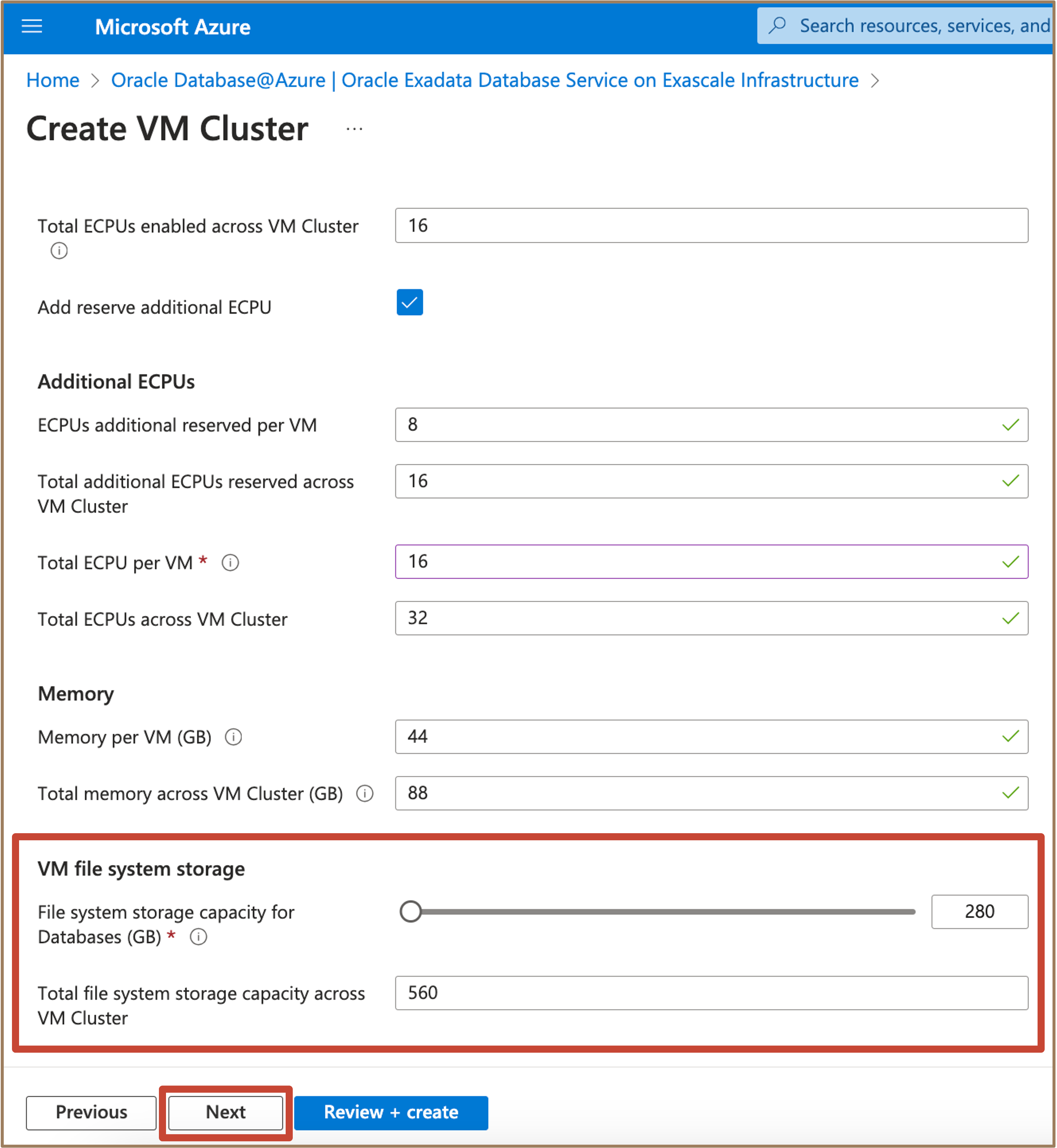 Imagem mostrando as opções de configuração da máquina virtual
