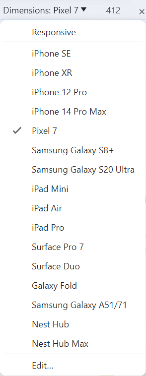 Vários visores são exibidos