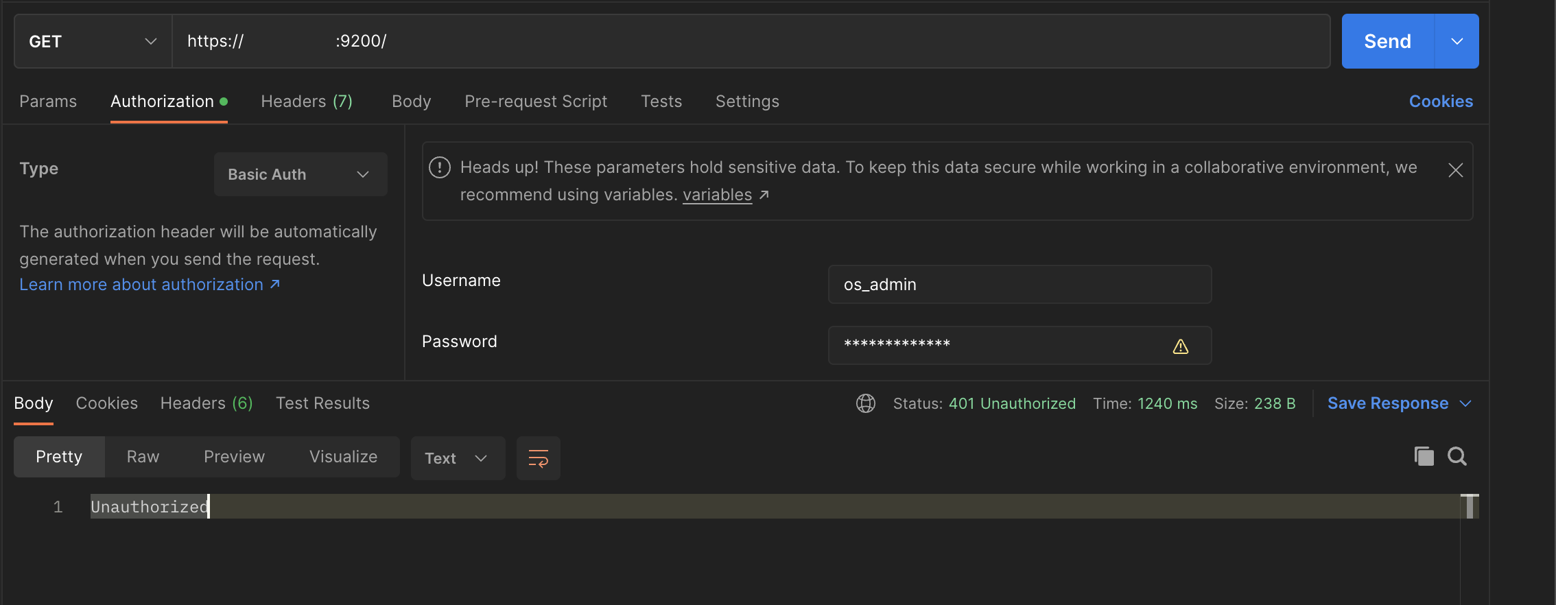Mensagem de Falha da API