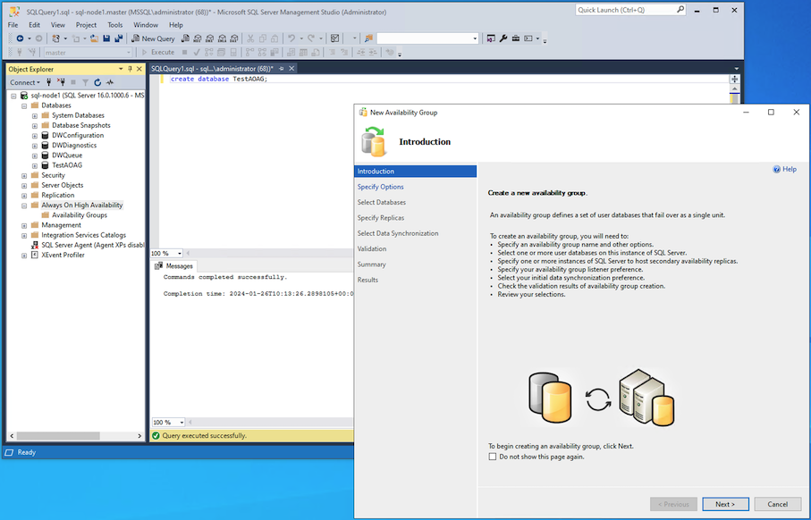 Sempre em grupos de disponibilidade Novo AG Assistente Próximo