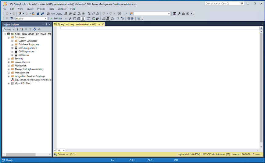 Grupos de disponibilidade Sempre Ativados Nova Consulta