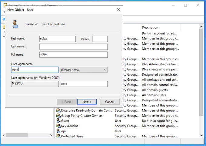 Detalhes do Novo Usuário