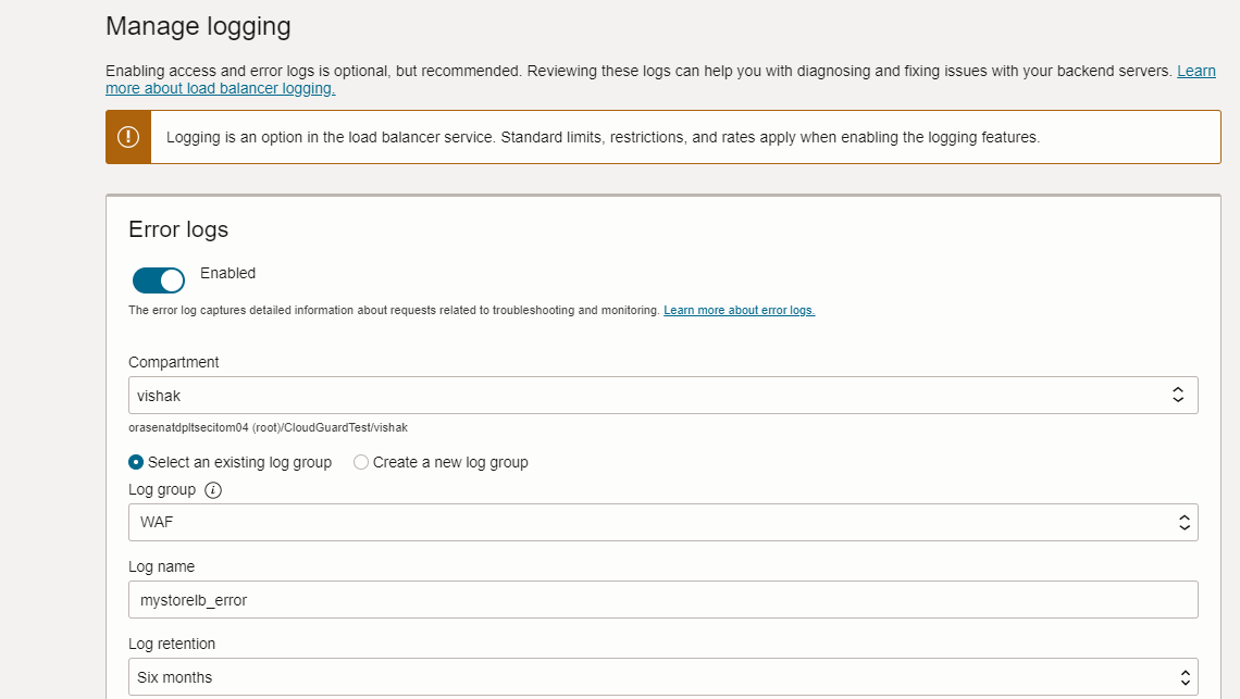 Criar Balanceador de Carga 9 Botão Editar