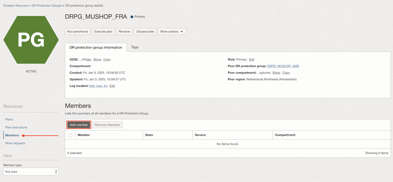 Adicionar Cluster Principal do OKE