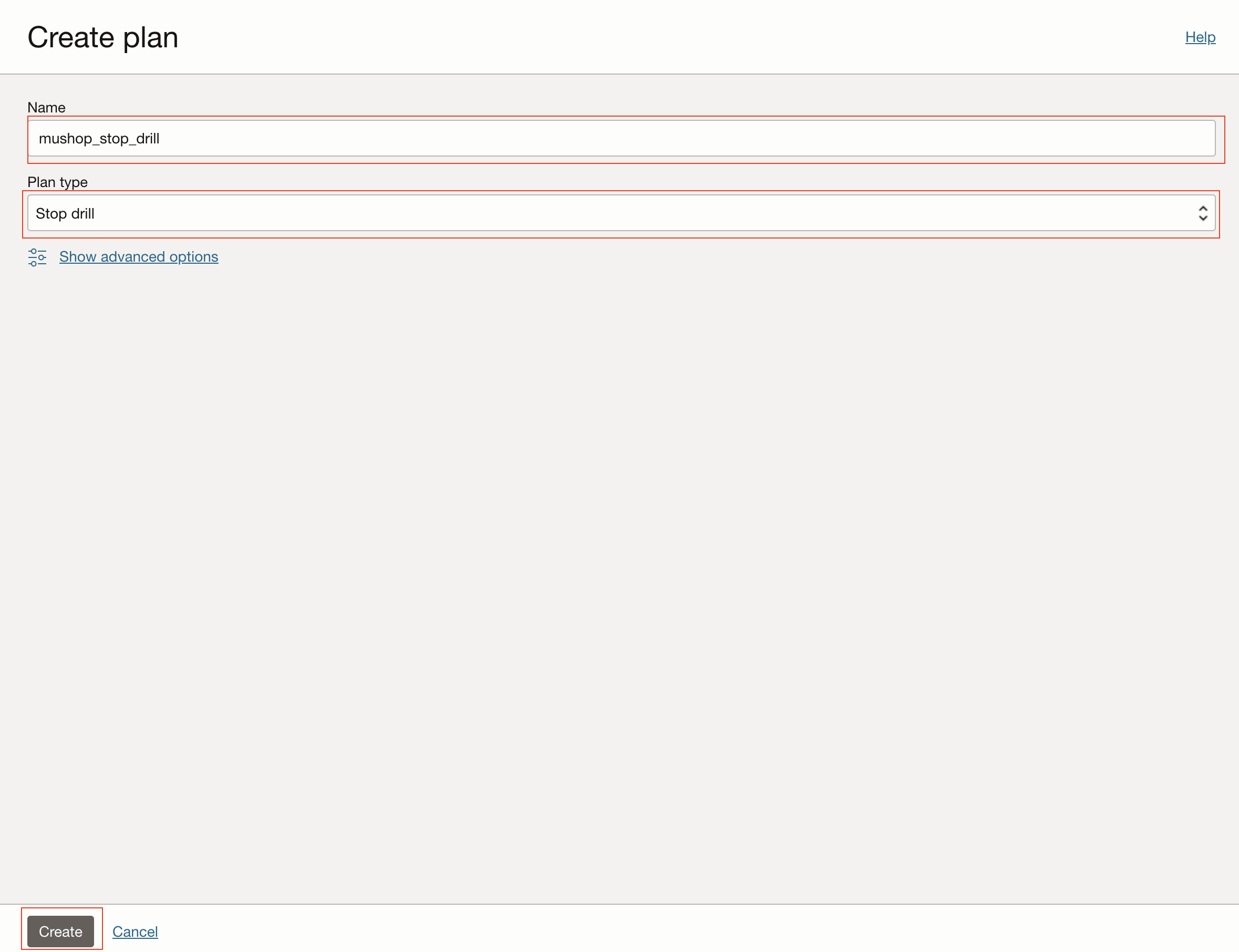 Criar um Plano Detalhado de Interrupção