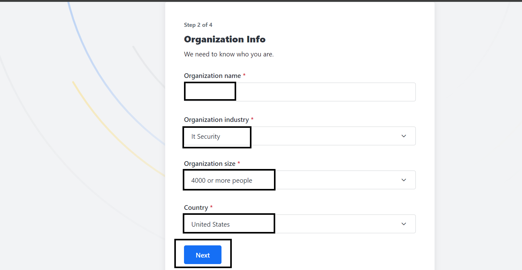 Informações sobre a Organização Informações sobre a Organização