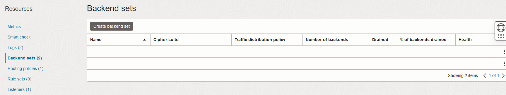 Conjunto de Backend do Balanceador de Carga 1