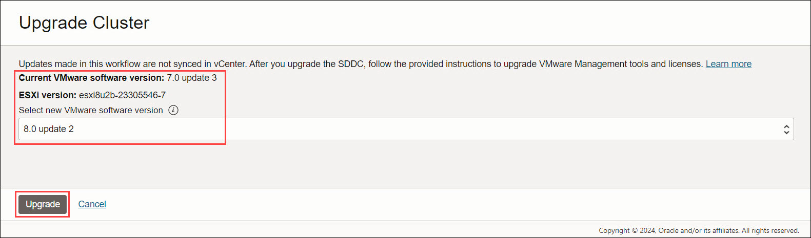 Fazer Upgrade do Cluster de Gerenciamento