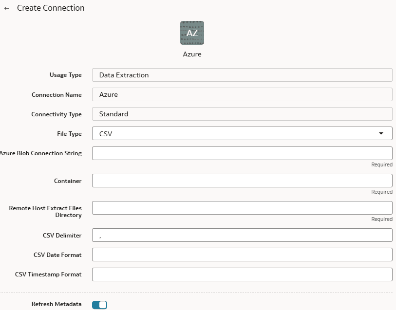 Azure 存储连接对话框 Azure 存储连接对话框