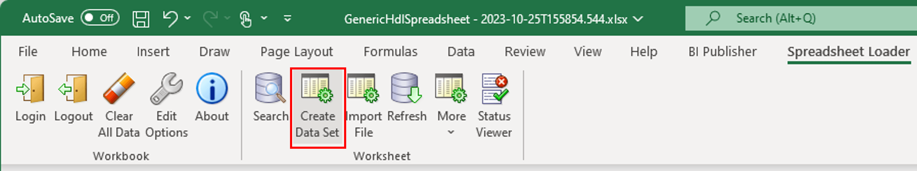 单击“Create Data Set(创建数据集)”