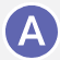 带有白色字母“A”的紫色圆圈。
