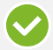 带白色复选标记的绿圆圈。