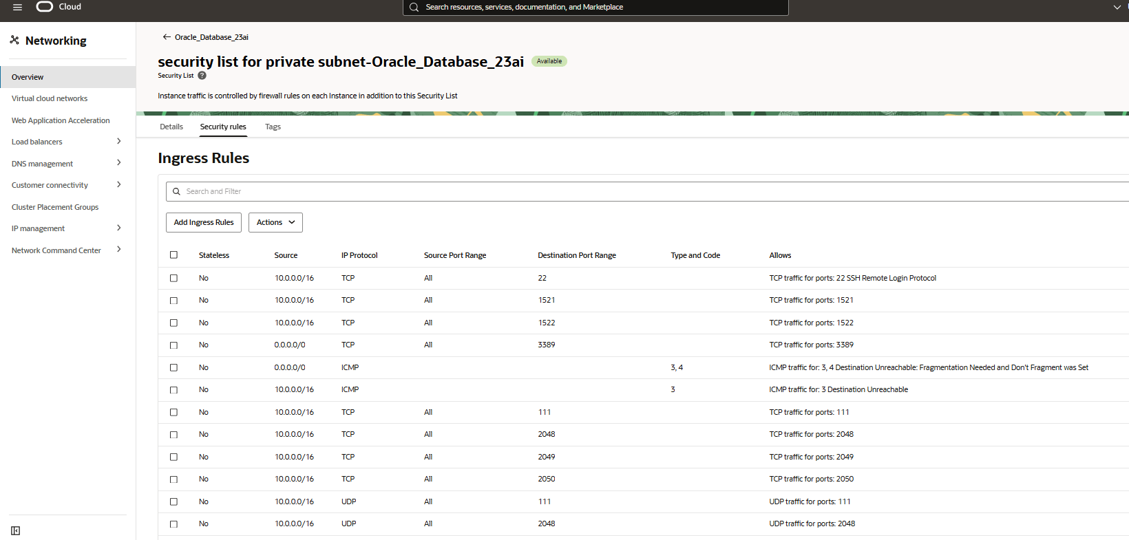 图中显示了入站规则 