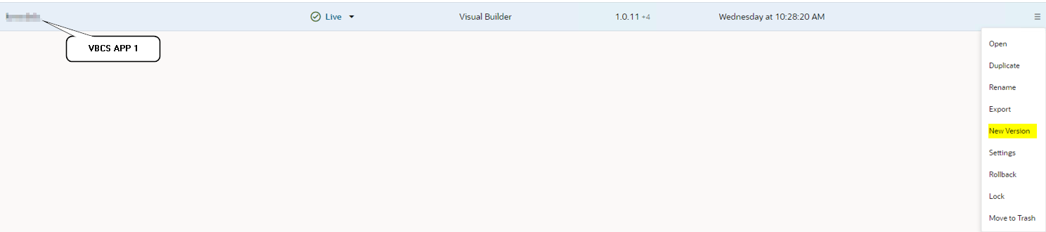 vbcs 自定义应用 URL