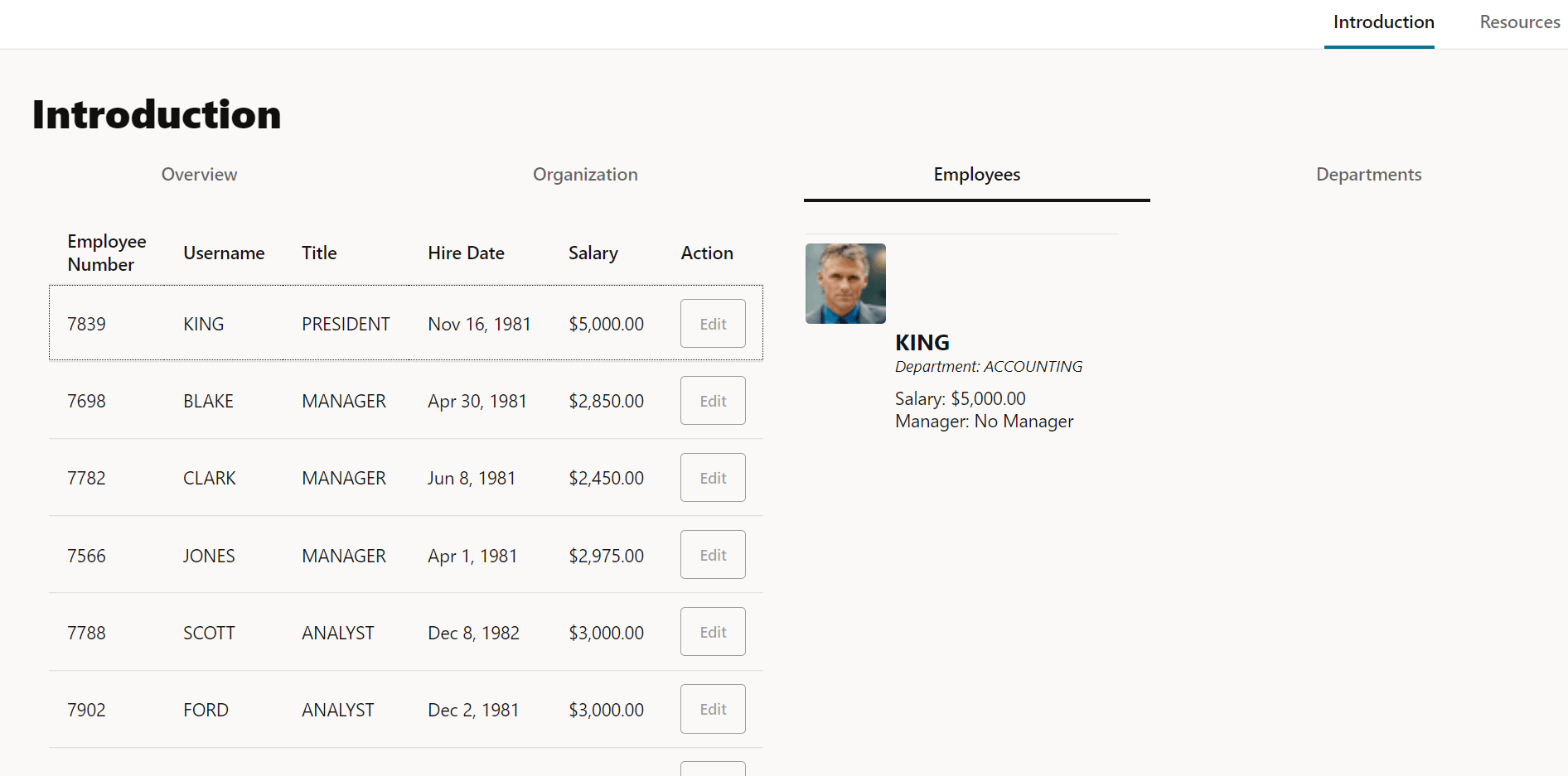 “员工”选项卡