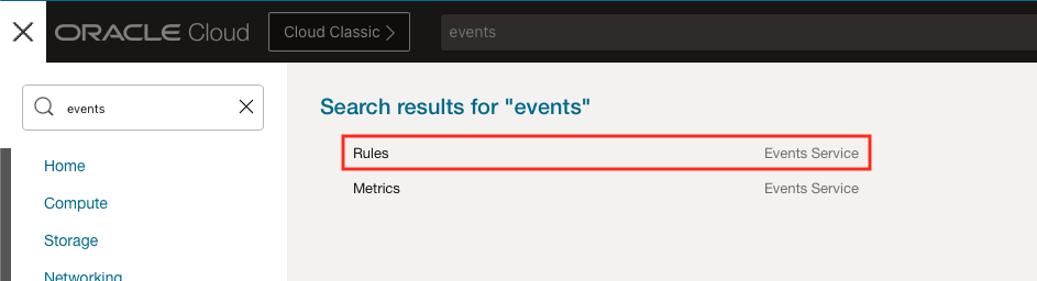 在 OCI 控制台 2 中查找规则