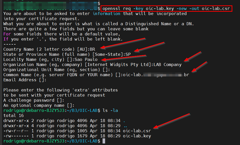 生成您的证书签名请求