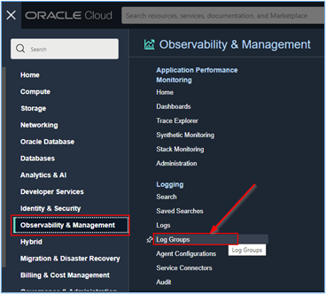 创建您的日志组
