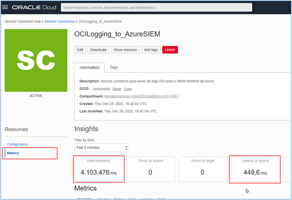 监视服务连接器度量