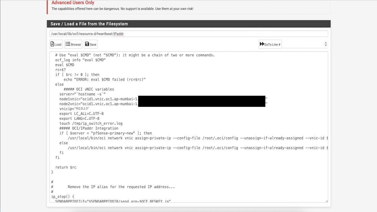 在 Oracle Cloud Infrastructure 上使用 Corosync/Pacemaker 配置 pfSense 高可用性主动/被动集群
