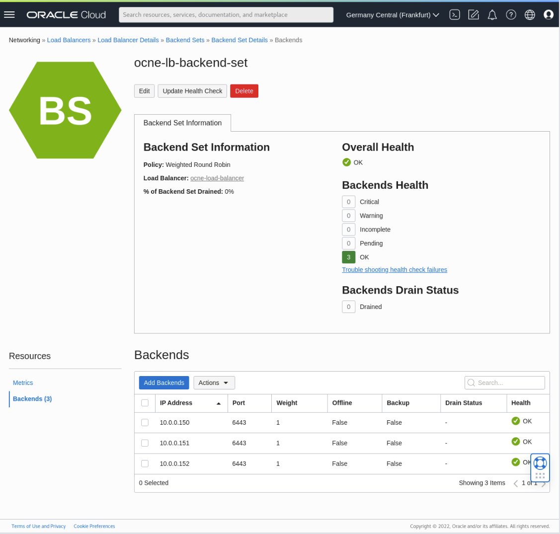 使用 Oracle Cloud Native Environment 部署外部负载平衡器