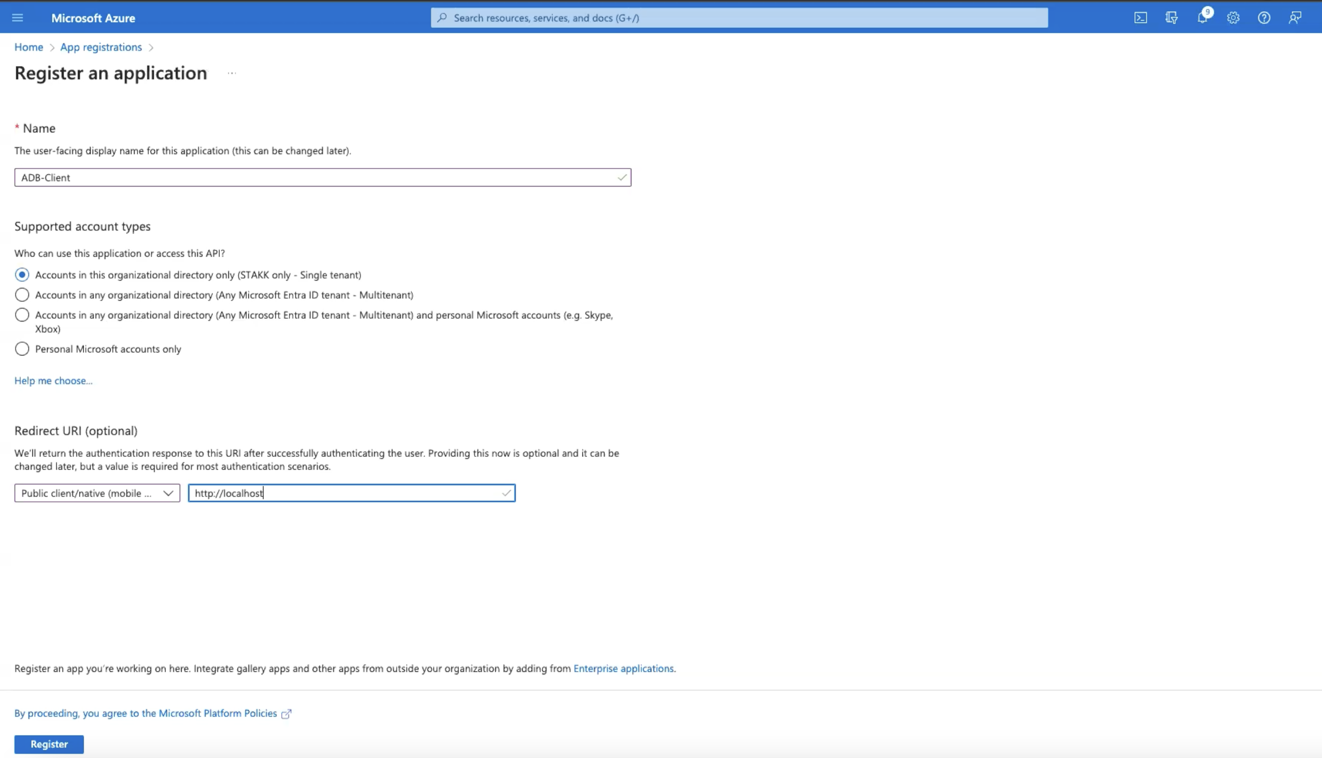 Microsoft Azure 门户