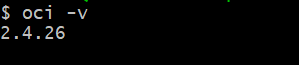 OCI CLI 版本