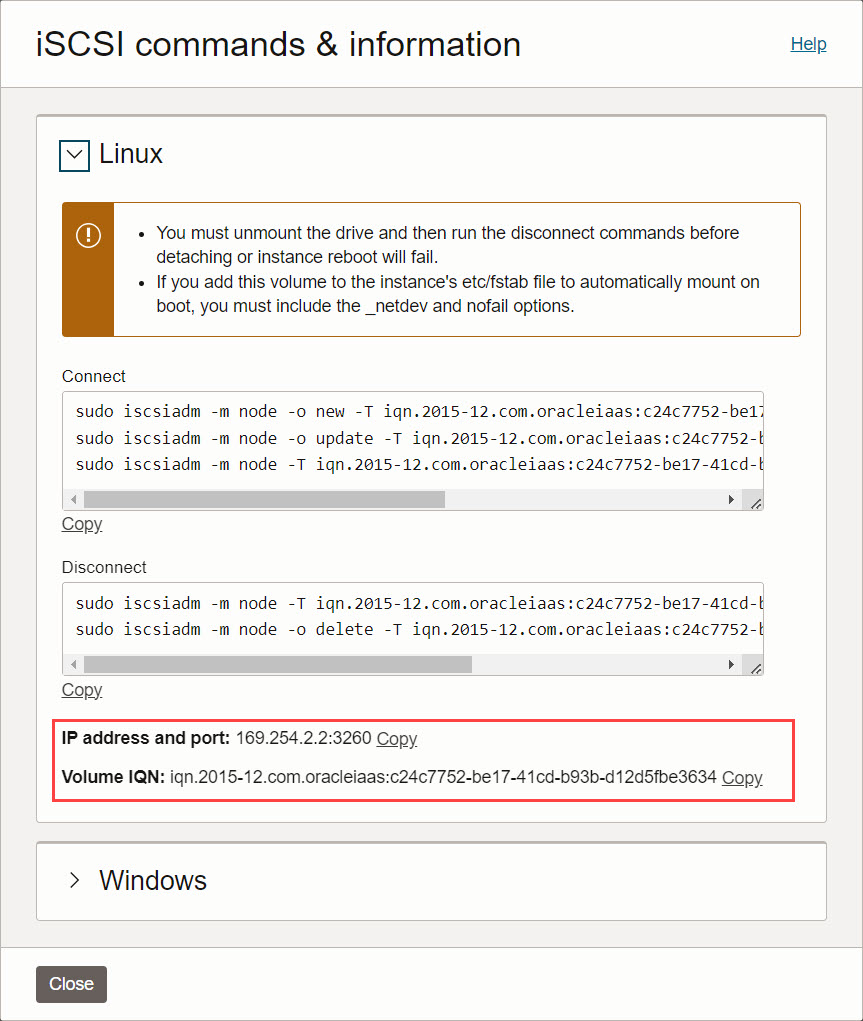 收集 iSCSI 資訊