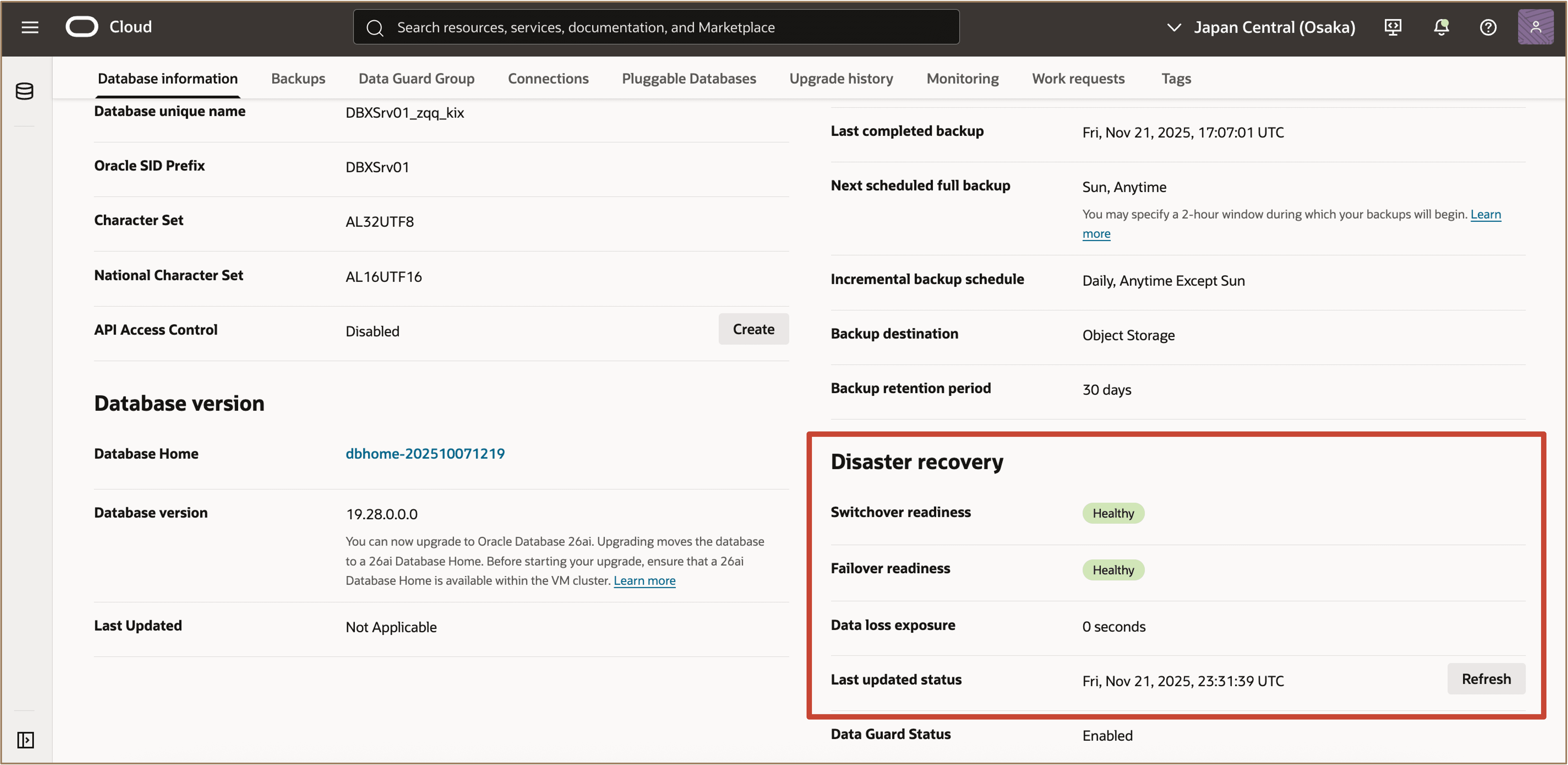 顯示切換就緒和容錯移轉就緒狀況狀態的影像