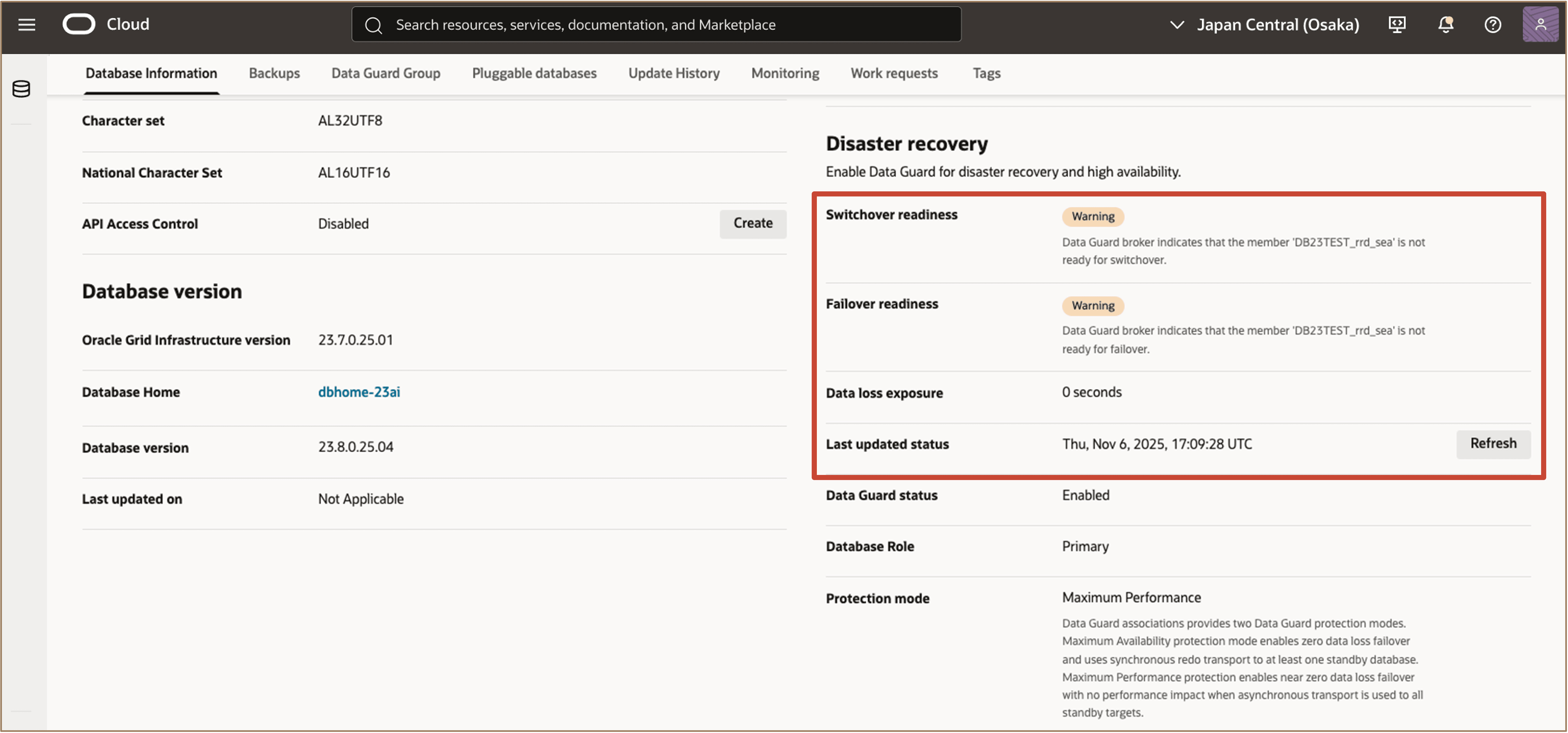 顯示切換和容錯移轉之狀況狀態警告的影像