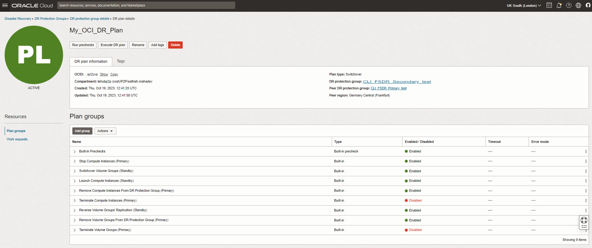 createSwitchoverPrecheck 
