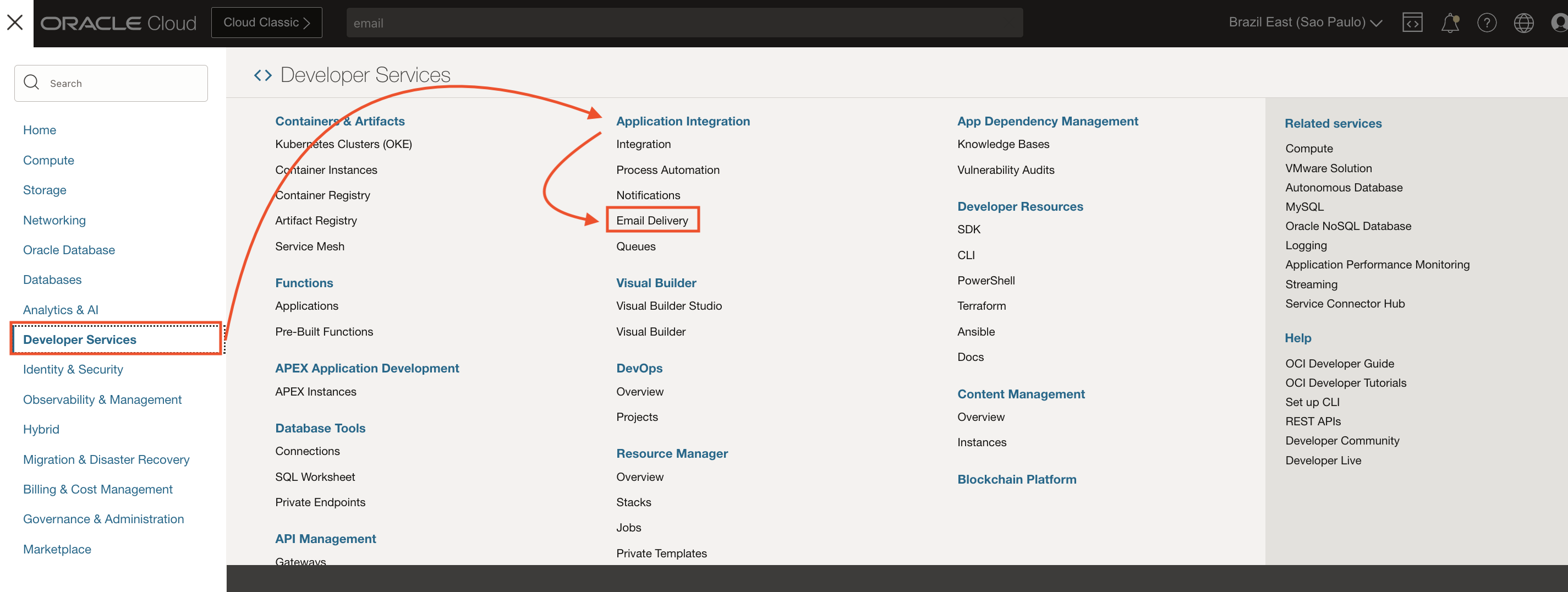 設定C-Sharp 程式碼使用Oracle Cloud Infrastructure Email Delivery 服務