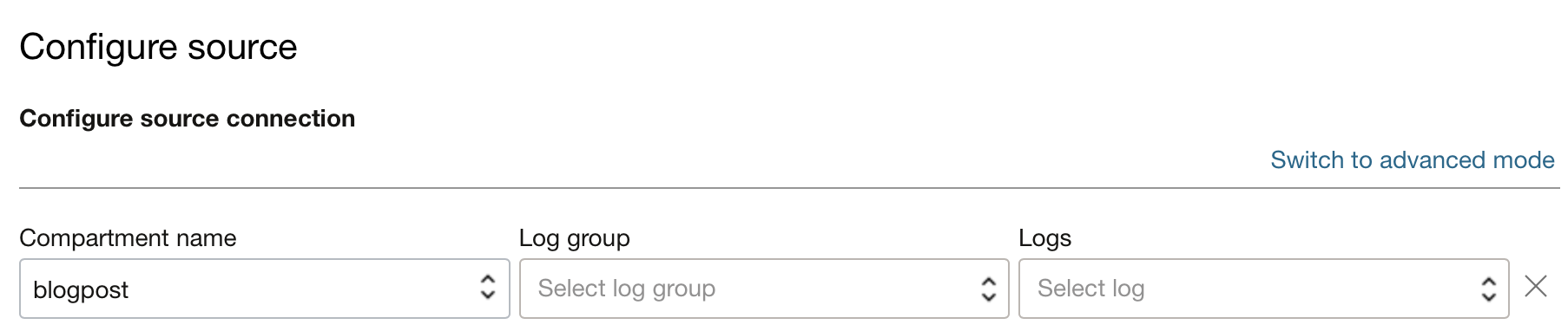 服務連線器來源視窗
