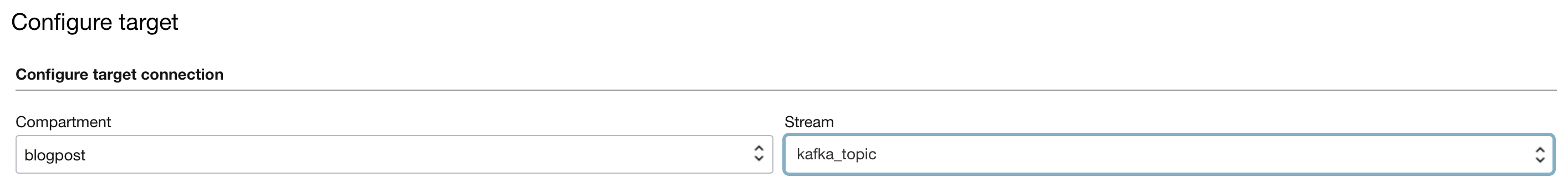 服務連線器目標視窗
