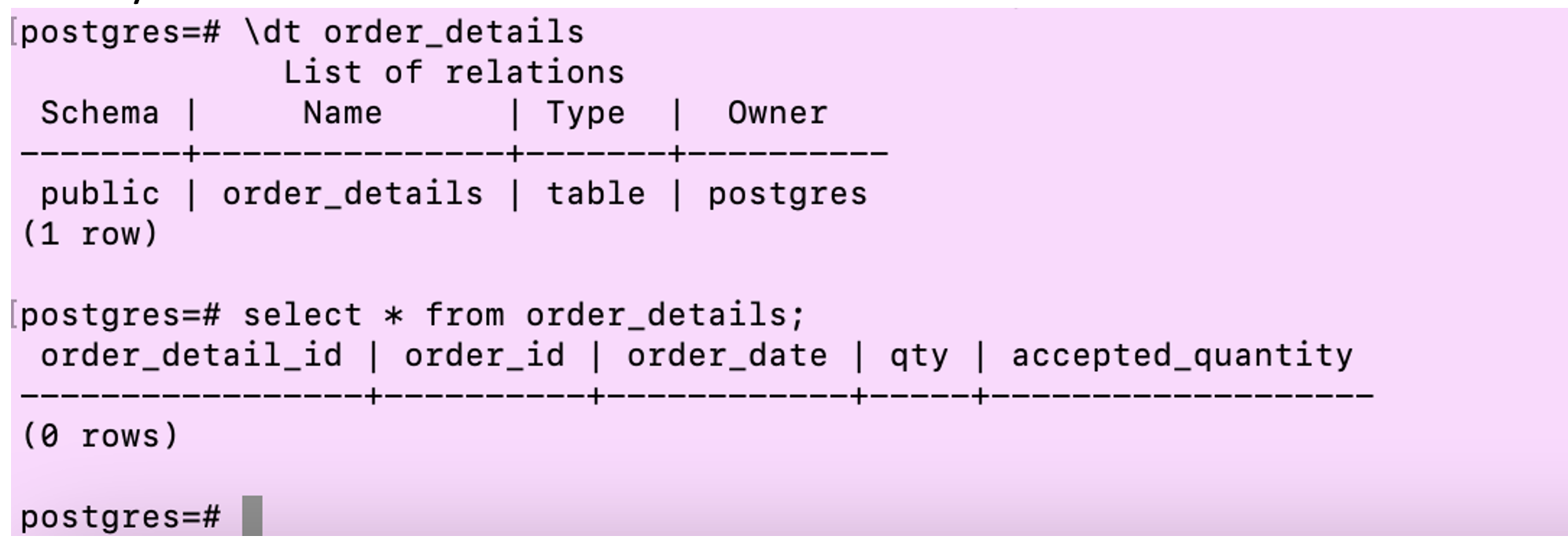 pgstandby2 表格