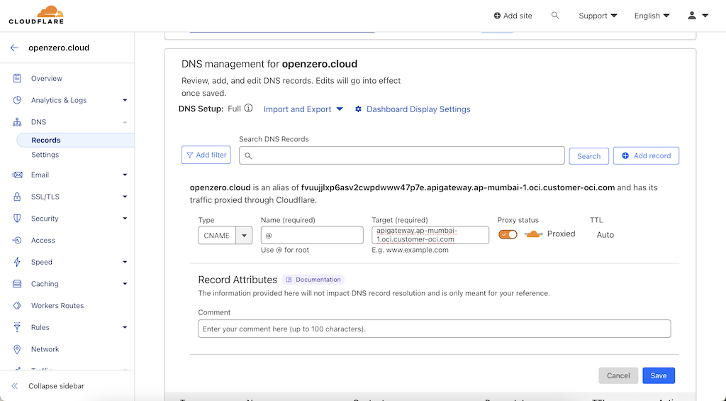 新增 Dns 表單
