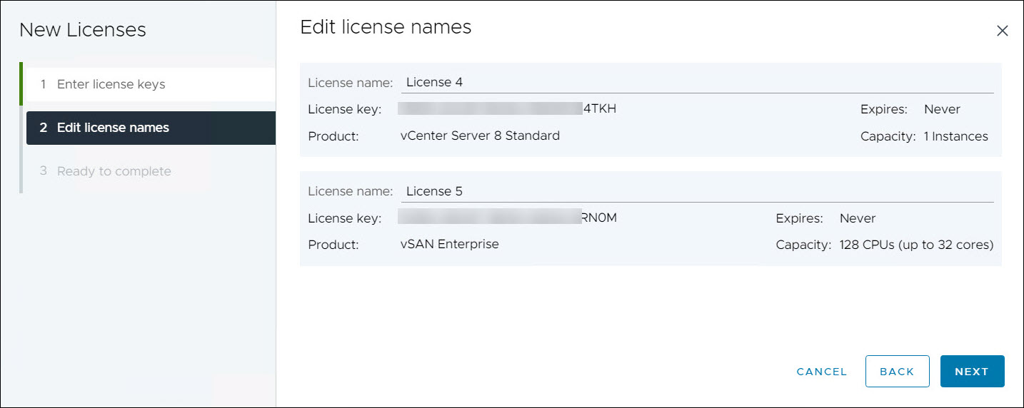 vCenter 新增授權