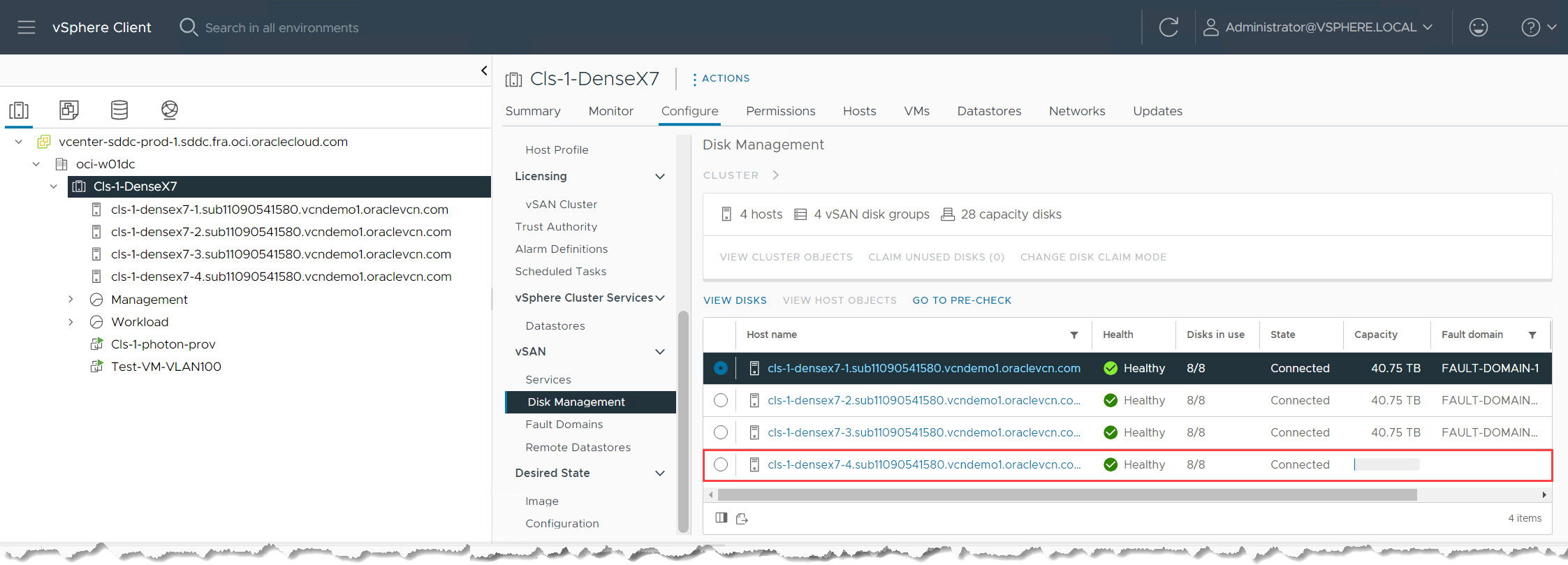 vSAN 狀況良好狀態